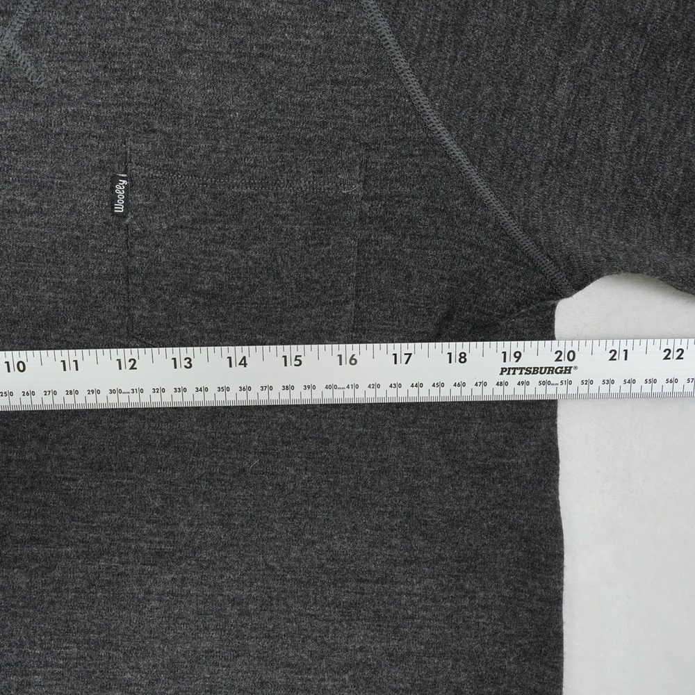 Woolly Clothing Co Mens Merino Wool Crewneck Sweatshirt Charcoal Grey Size M - Picture 5 of 6